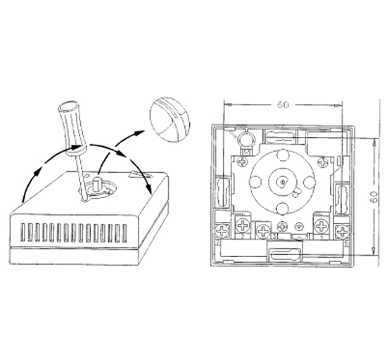 Терморегулятор комнатный CEWAL RQ 10 накладной 3,5КВт